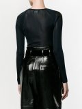 asymmetric neck long sleeve top