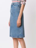 denim a-line skirt