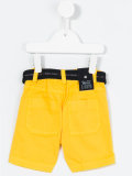 belted denim shorts
