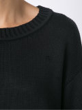 fur trimmed knit top