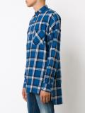 chest pockets plaid shirt