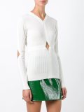 cut-off detailing knit blouse
