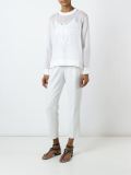 long sleeve sheer top
