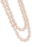 faux pearl double strand necklace