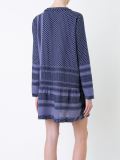 Keffiyeh jacquard V-neck dress