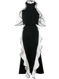 cold-shoulder ruffle dress 