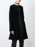lamb fur flared coat 