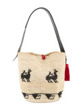 woven Panama shoulder bag