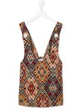 Aztec dungaree dress