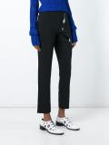 tape detail cropped trousers