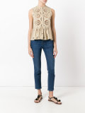 ruffled buttoned tank