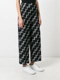 printed pleated cropped trousers 