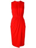 draped detail evening dress