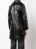 varnished effect peacoat