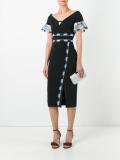 cady lace band midi dress