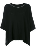 cropped sleeve sweater