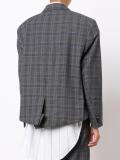 plaid single breasted oversized jacket