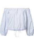 off-shoulders striped blouse
