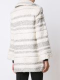 striped furred effect jacket