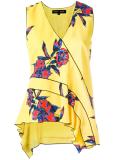 sleeveless floral print top
