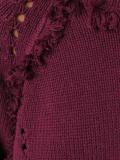 raw edge raglan sleeve jumper
