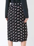 dot print pleated skirt 