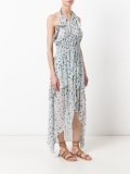 floral print halterneck dress