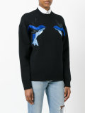 birds embroidery jumper