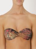 printed bandeau bikini top