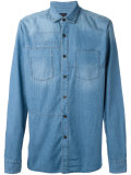 patch detail denim shirt