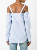 off-shoulder cuffed blouse