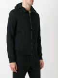 stitched zipped hoodie