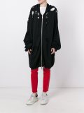 distressed zip up cardi-coat