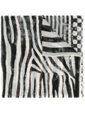 striped and checked scarf