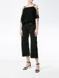 lace-up shoulder knit