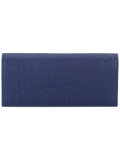 embossed logo elongated wallet