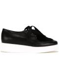 panelled lace-up shoes