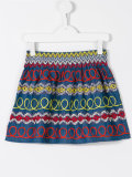 swirly patterned skirt