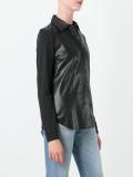 contrast panel shirt