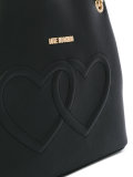 embossed hearts shoulder bag
