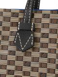 double handles checked tote