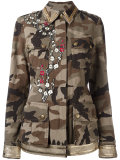 embroidered camouflage print jacket