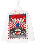 circus print long sleeved T-shirt