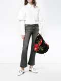peony jacquard tote bag