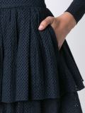 shirred eyelet layered skirt
