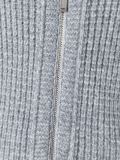 zip-up knit cardigan