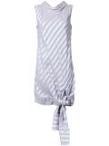 knotted hem striped dress