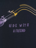 ride with印花T恤