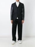 contrast sleeve pinstripe jacket