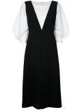 layered puff sleeves dress